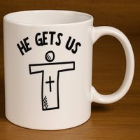 Christian JESUS HE GETS US 11oz C Handle Ceramic Mug