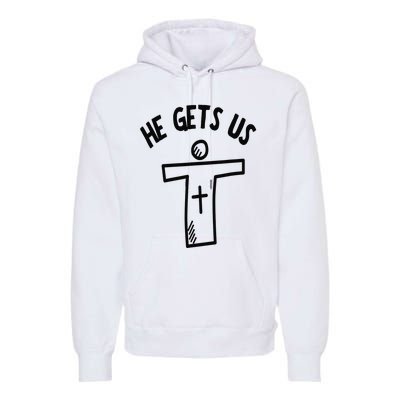 Christian JESUS HE GETS US Premium Hoodie