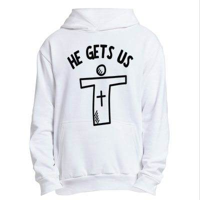 Christian JESUS HE GETS US Urban Pullover Hoodie