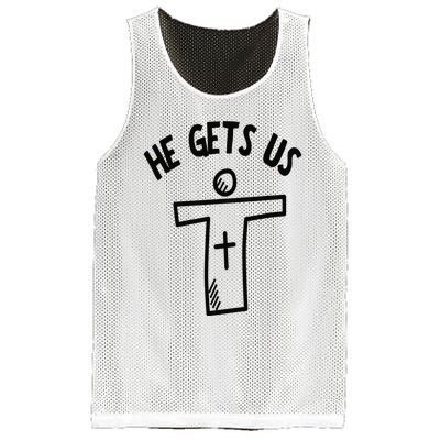 Christian JESUS HE GETS US Mesh Reversible Basketball Jersey Tank