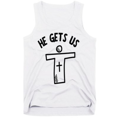 Christian JESUS HE GETS US Tank Top