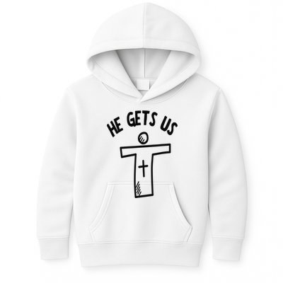 Christian JESUS HE GETS US Kids Hoodie