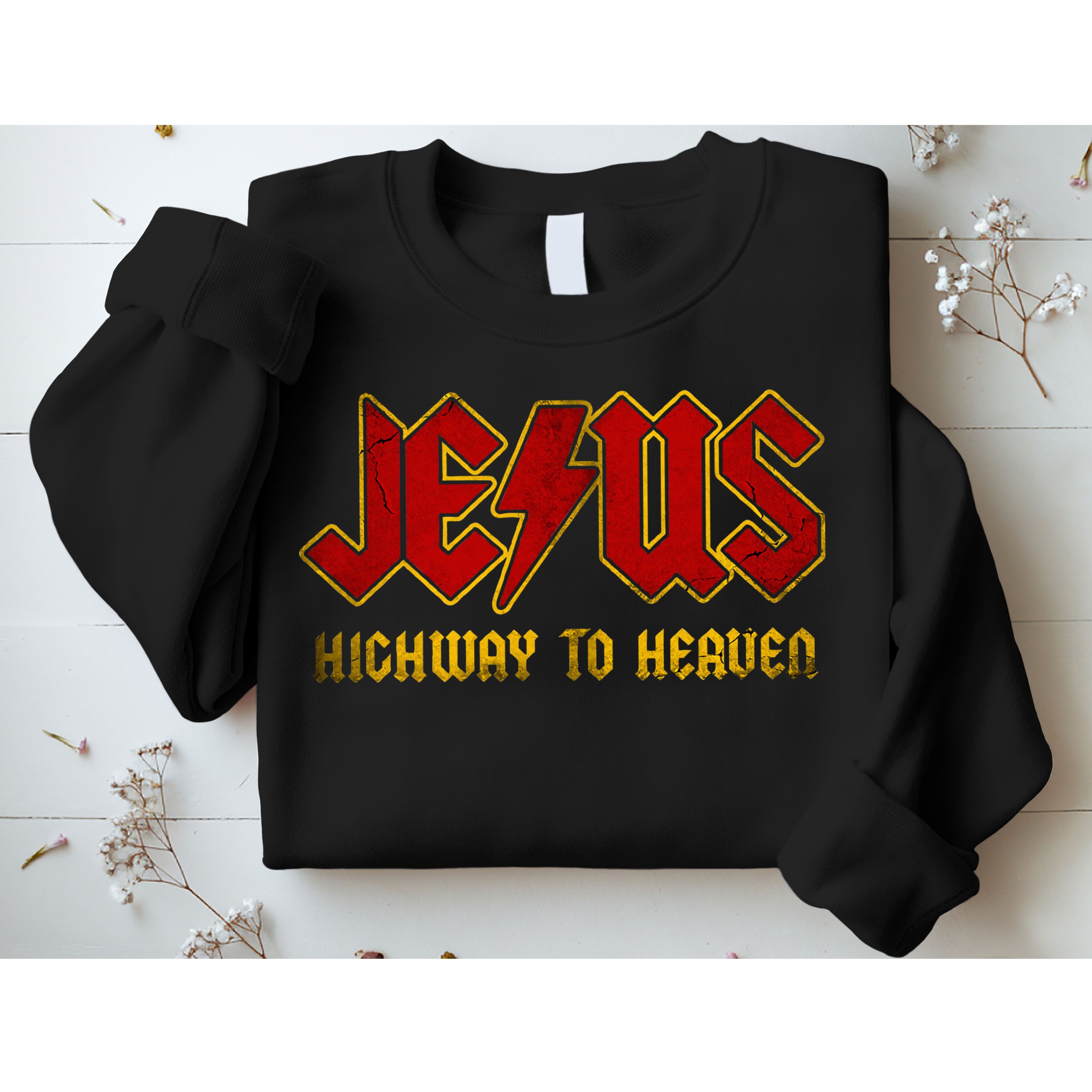 Christ Jesus Highway To Heaven Superhero Jesus Christian Sweatshirt