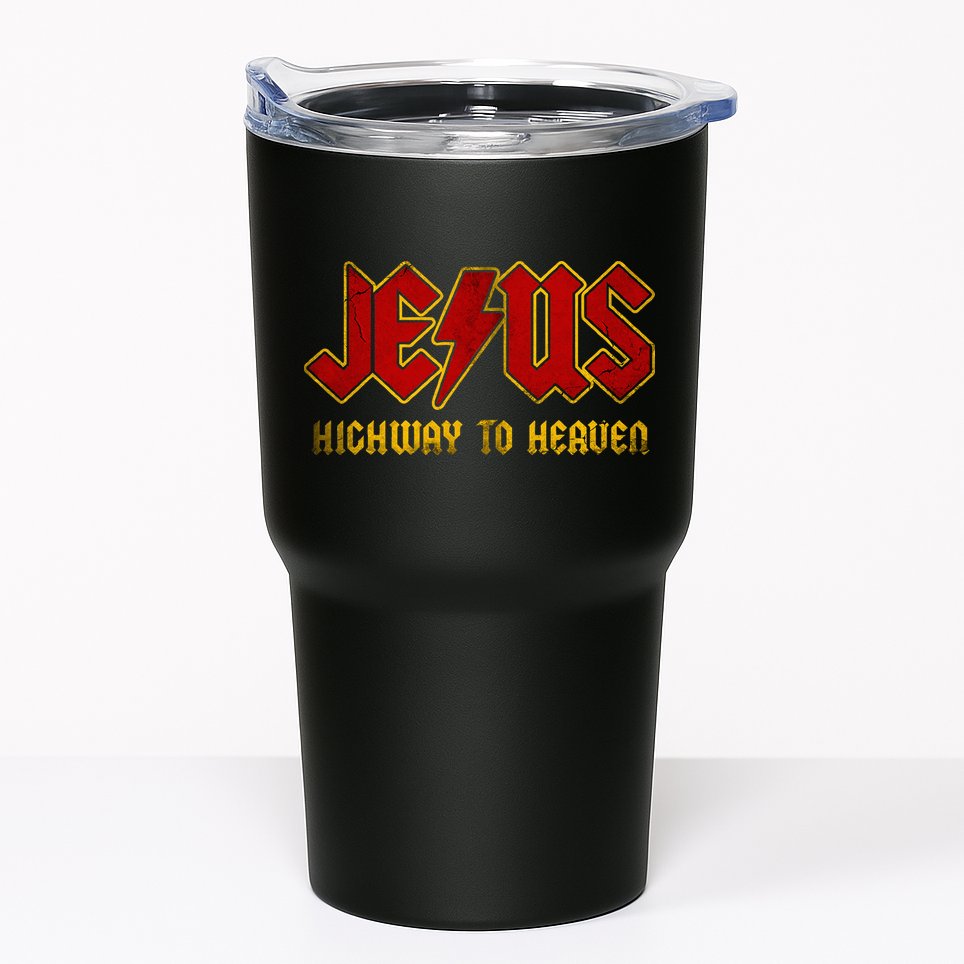 Christ Jesus Highway To Heaven Superhero Jesus Christian Tumbler