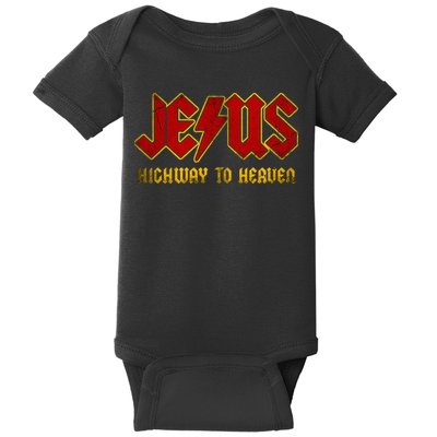Christ Jesus Highway To Heaven Superhero Jesus Christian Baby Bodysuit