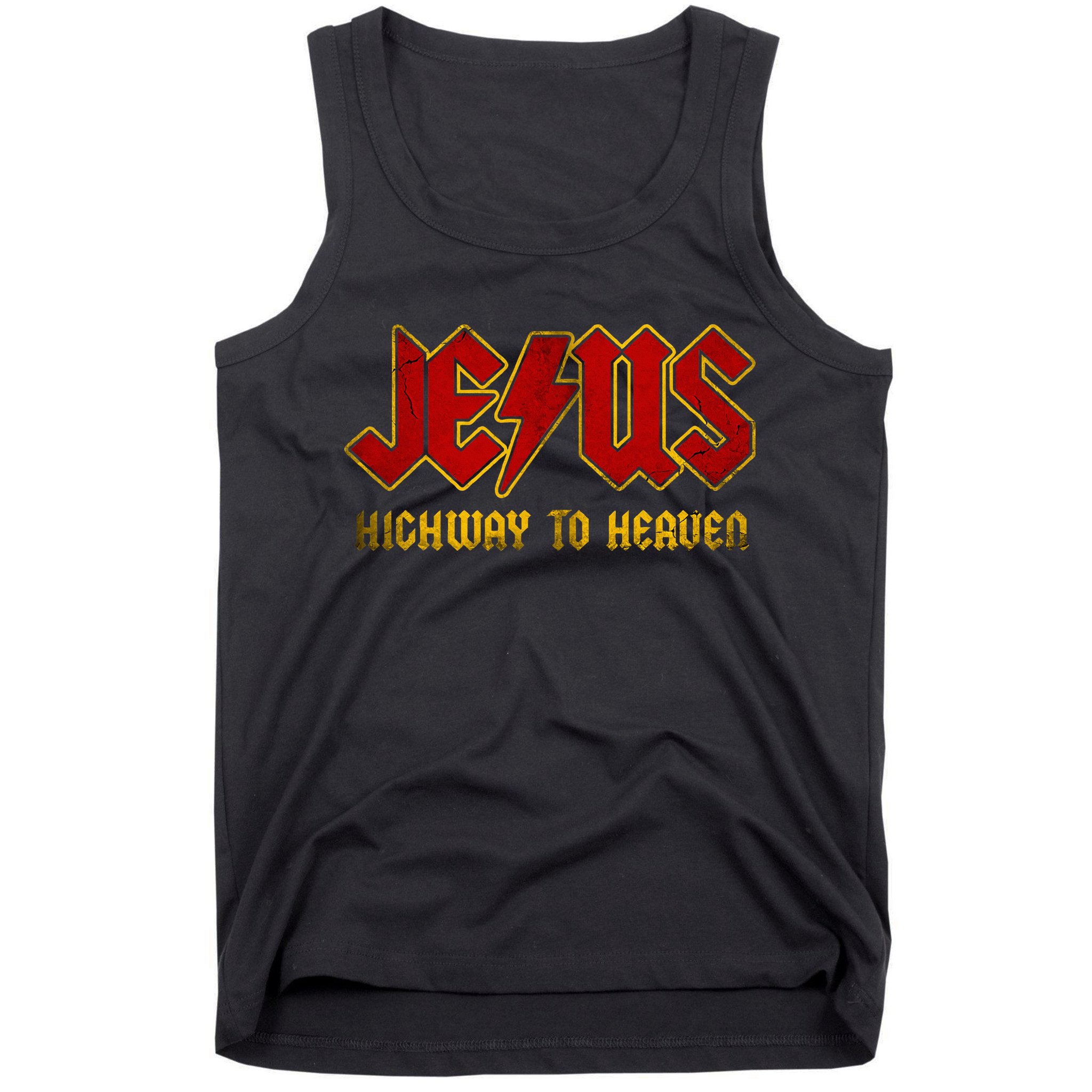 Christ Jesus Highway To Heaven Superhero Jesus Christian Tank Top