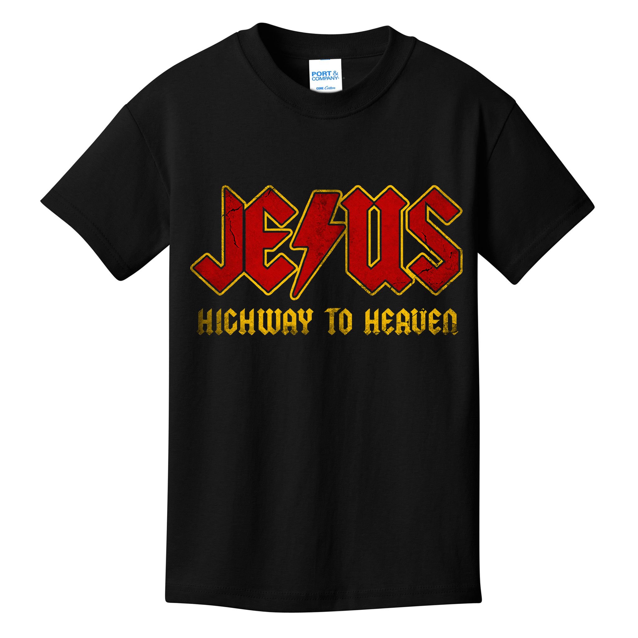 Christ Jesus Highway To Heaven Superhero Jesus Christian Kids T-Shirt