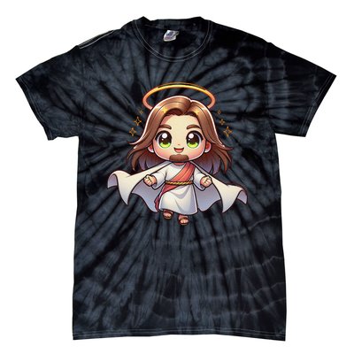 Cute Jesus Hero Christian Church Superhero Faith God Tie-Dye T-Shirt