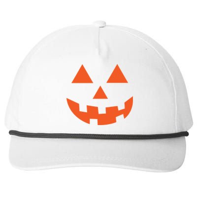 Classic Jackolantern Halloween Pumpkin Face Trick Or Treat Gift Snapback Five-Panel Rope Hat