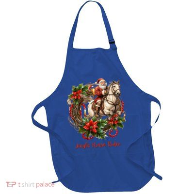 Christmas Jingle Horse Rodeo Winter Funny S Gift Full-Length Apron With Pockets