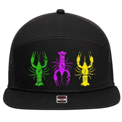 Crawfish Jester Hat Bead New Orleans Mardi Gras 7 Panel Mesh Trucker Snapback Hat