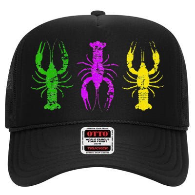 Crawfish Jester Hat Bead New Orleans Mardi Gras High Crown Mesh Back Trucker Hat