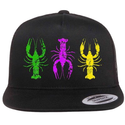 Crawfish Jester Hat Bead New Orleans Mardi Gras Flat Bill Trucker Hat