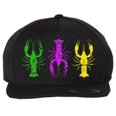 Crawfish Jester Hat Bead New Orleans Mardi Gras Wool Snapback Cap