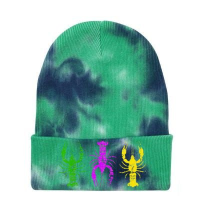 Crawfish Jester Hat Bead New Orleans Mardi Gras Tie Dye 12in Knit Beanie