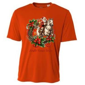 Christmas Jingle Horse Rodeo Winter Funny S Gift Cooling Performance Crew T-Shirt