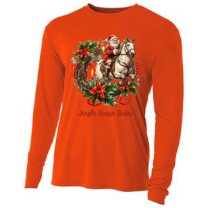 Christmas Jingle Horse Rodeo Winter Funny S Gift Cooling Performance Long Sleeve Crew