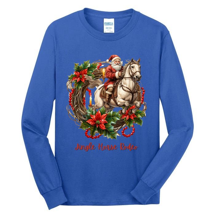 Christmas Jingle Horse Rodeo Winter Funny S Gift Tall Long Sleeve T-Shirt