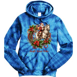 Christmas Jingle Horse Rodeo Winter Funny S Gift Tie Dye Hoodie