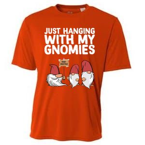 Christmas Just Hanging With My Gnomies Merry Christmas Eve Gift Cooling Performance Crew T-Shirt