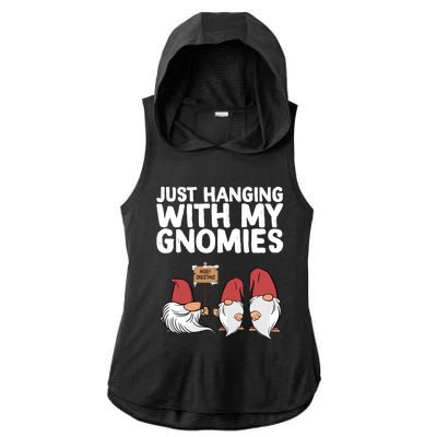 Christmas Just Hanging With My Gnomies Merry Christmas Eve Gift Ladies PosiCharge Tri-Blend Wicking Draft Hoodie Tank