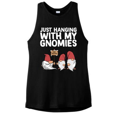 Christmas Just Hanging With My Gnomies Merry Christmas Eve Gift Ladies PosiCharge Tri-Blend Wicking Tank