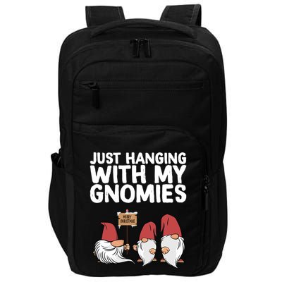 Christmas Just Hanging With My Gnomies Merry Christmas Eve Gift Impact Tech Backpack