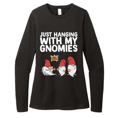 Christmas Just Hanging With My Gnomies Merry Christmas Eve Gift Womens CVC Long Sleeve Shirt