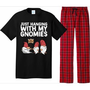 Christmas Just Hanging With My Gnomies Merry Christmas Eve Gift Pajama Set