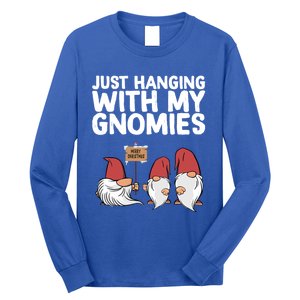 Christmas Just Hanging With My Gnomies Merry Christmas Eve Gift Long Sleeve Shirt