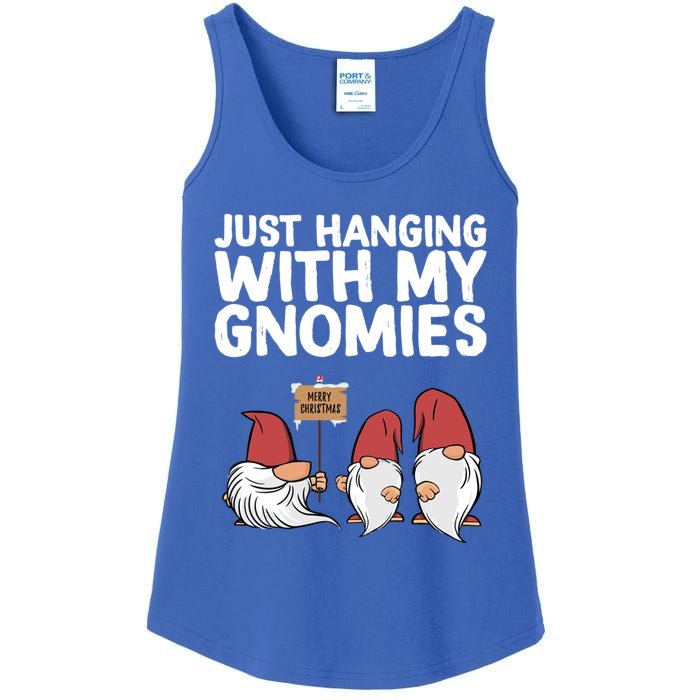 Christmas Just Hanging With My Gnomies Merry Christmas Eve Gift Ladies Essential Tank