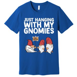 Christmas Just Hanging With My Gnomies Merry Christmas Eve Gift Premium T-Shirt