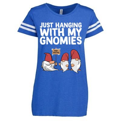 Christmas Just Hanging With My Gnomies Merry Christmas Eve Gift Enza Ladies Jersey Football T-Shirt