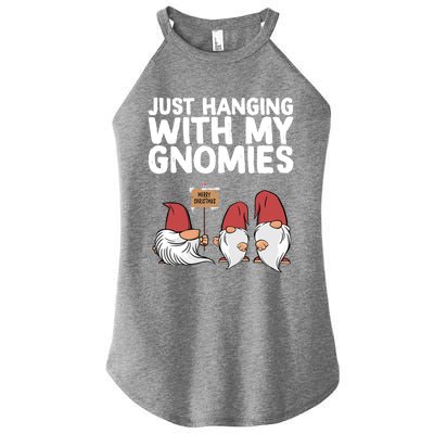 Christmas Just Hanging With My Gnomies Merry Christmas Eve Gift Women’s Perfect Tri Rocker Tank