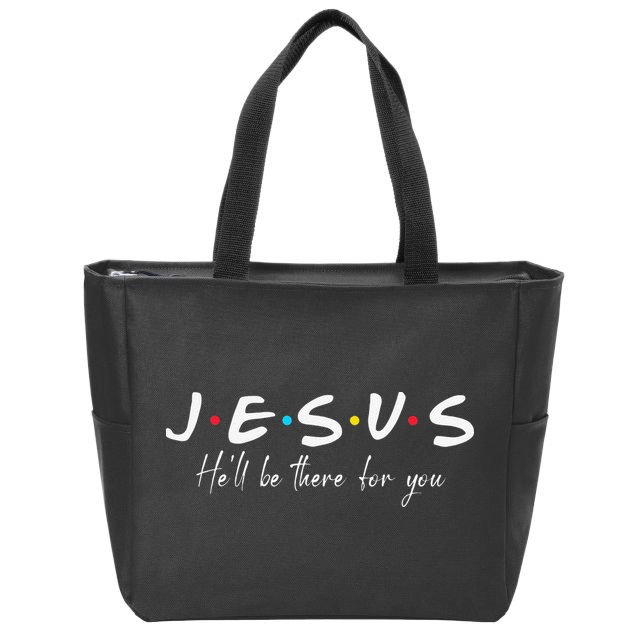 Christian Jesus He'll be there for You Love like Jesus Zip Tote Bag