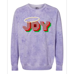 Christmas Joy Halo Xmas Knitted Faith Gift Colorblast Crewneck Sweatshirt