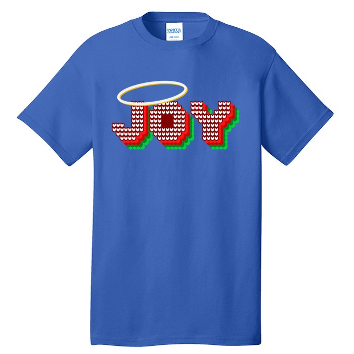 Christmas Joy Halo Xmas Knitted Faith Gift Tall T-Shirt