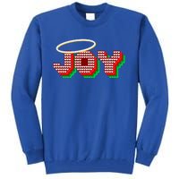 Christmas Joy Halo Xmas Knitted Faith Gift Tall Sweatshirt