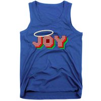 Christmas Joy Halo Xmas Knitted Faith Gift Tank Top