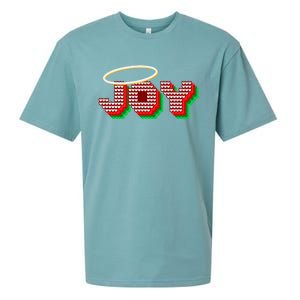 Christmas Joy Halo Xmas Knitted Faith Gift Sueded Cloud Jersey T-Shirt