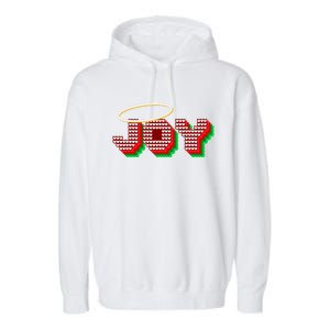 Christmas Joy Halo Xmas Knitted Faith Gift Garment-Dyed Fleece Hoodie