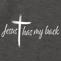 Cross Jesus Has My Back Christian Worshiper Religious Saying Vector Backpack