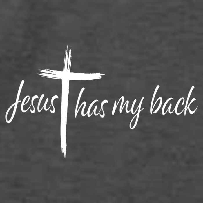 Cross Jesus Has My Back Christian Worshiper Religious Saying Vector Backpack