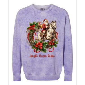 Christmas Jingle Horse Rodeo Winter Funny S Gift Colorblast Crewneck Sweatshirt