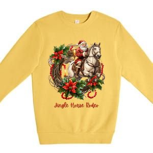 Christmas Jingle Horse Rodeo Winter Funny S Gift Premium Crewneck Sweatshirt