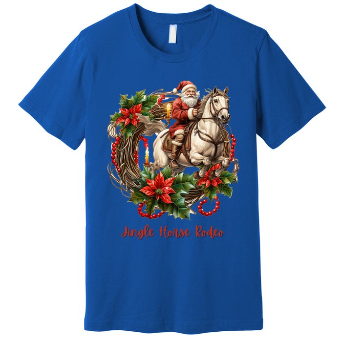 Christmas Jingle Horse Rodeo Winter Funny S Gift Premium T-Shirt