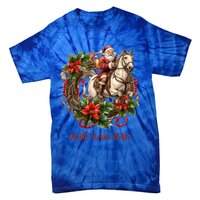 Christmas Jingle Horse Rodeo Winter Funny S Gift Tie-Dye T-Shirt