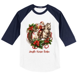 Christmas Jingle Horse Rodeo Winter Funny S Gift Baseball Sleeve Shirt