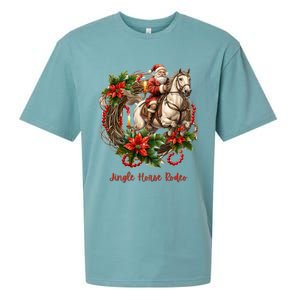 Christmas Jingle Horse Rodeo Winter Funny S Gift Sueded Cloud Jersey T-Shirt