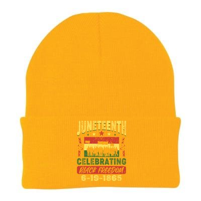 Celebrating Juneteenth Independence Day Black Freedom 1865 Gift Knit Cap Winter Beanie